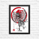 Dilophosaurus Sumi-e - Posters & Prints