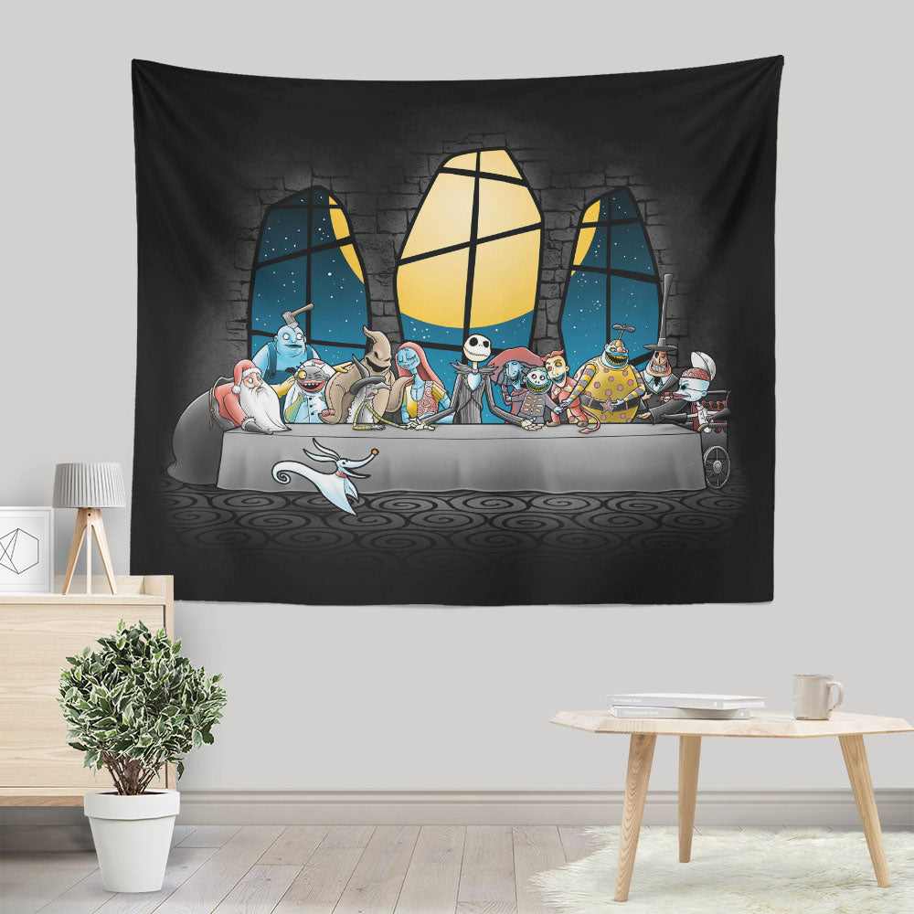 Dinner Before Christmas - Wall Tapestry