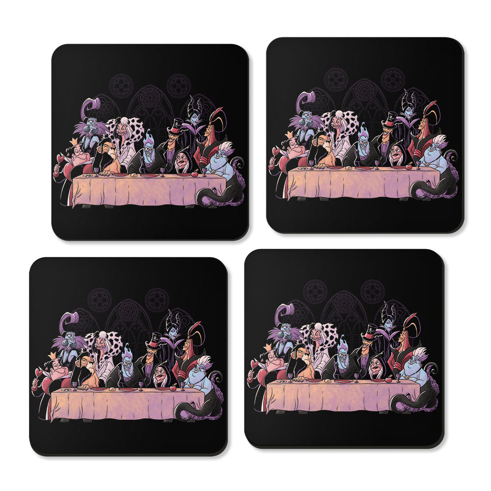 Dinner of Villains - Coasters