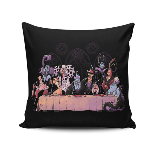 Dinner of Villains - Throw Pillow