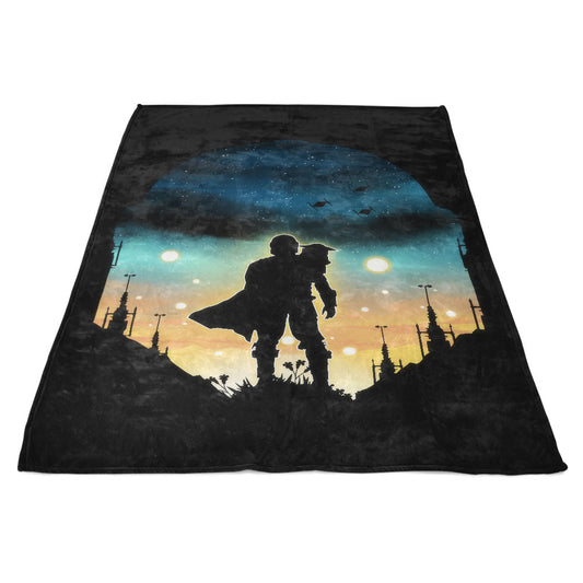 Djarin Sunset - Fleece Blanket