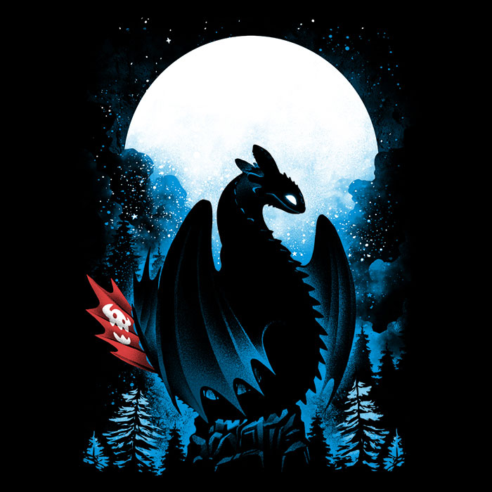 Dragon in the Moonlight - Women's V-Neck
