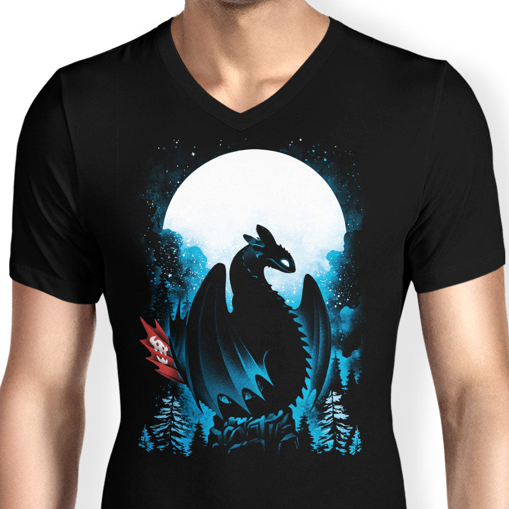 Dragon in the Moonlight - Men's V-Neck