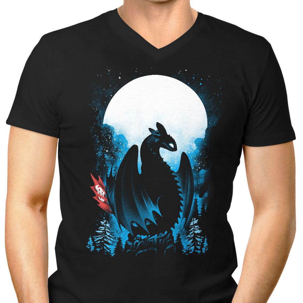 Dragon in the Moonlight - Men's V-Neck