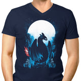 Dragon in the Moonlight - Men's V-Neck