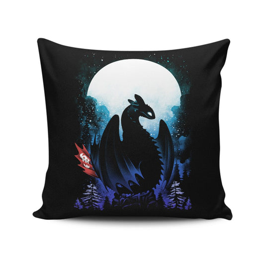 Dragon in the Moonlight - Throw Pillow