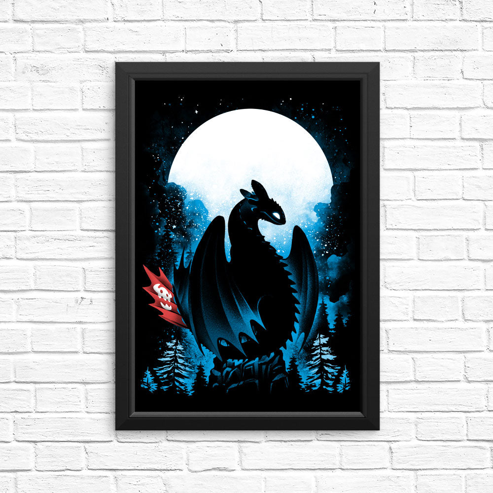 Dragon in the Moonlight - Posters & Prints
