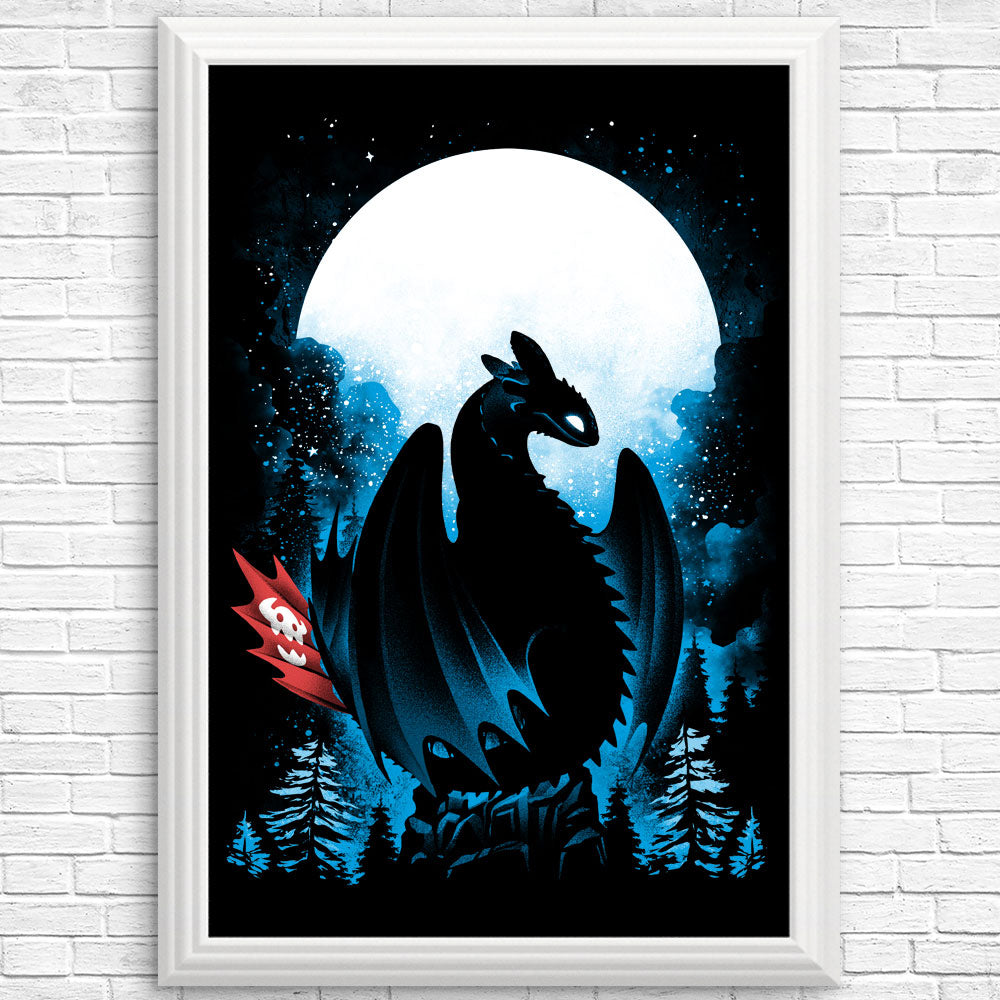 Dragon in the Moonlight - Posters & Prints