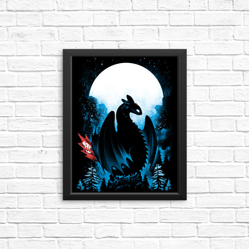 Dragon in the Moonlight - Posters & Prints