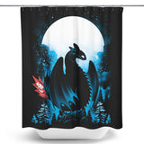 Dragon in the Moonlight - Shower Curtain