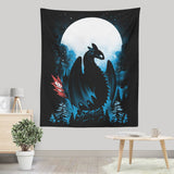 Dragon in the Moonlight - Wall Tapestry