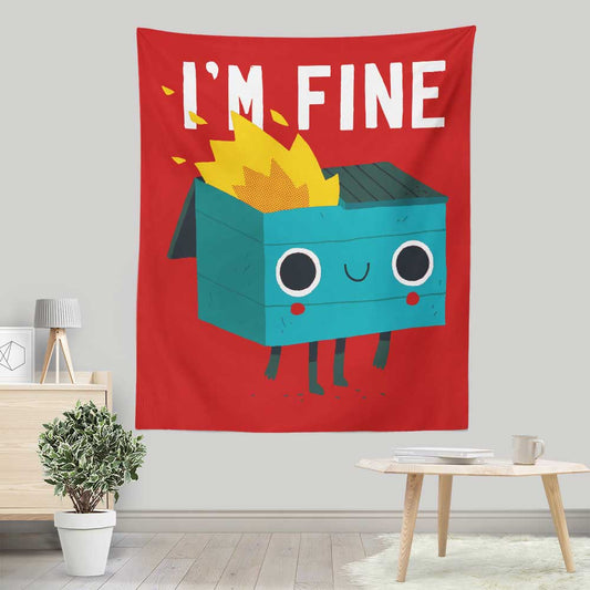 Dumpster is Fine - Wall Tapestry