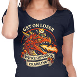 Dungeon Crawling Dragon - Women's V-Neck