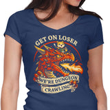 Dungeon Crawling Dragon - Women's V-Neck