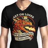 Dungeon Crawling Dragon - Men's V-Neck