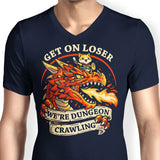 Dungeon Crawling Dragon - Men's V-Neck