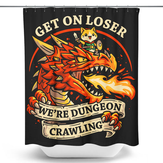 Dungeon Crawling Dragon - Shower Curtain