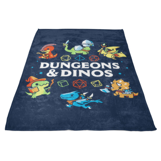 Dungeons and Dinos - Fleece Blanket