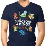 Dungeons and Dinos - Men's V-Neck
