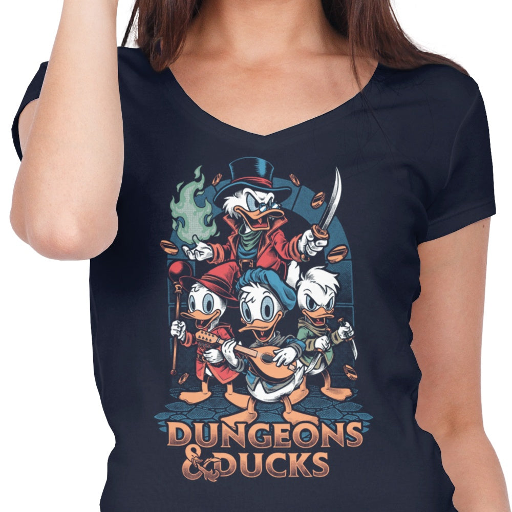 Dungeons and Ducks - Women's V-Neck