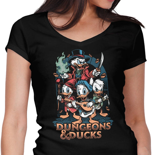 Dungeons and Ducks - Women's V-Neck