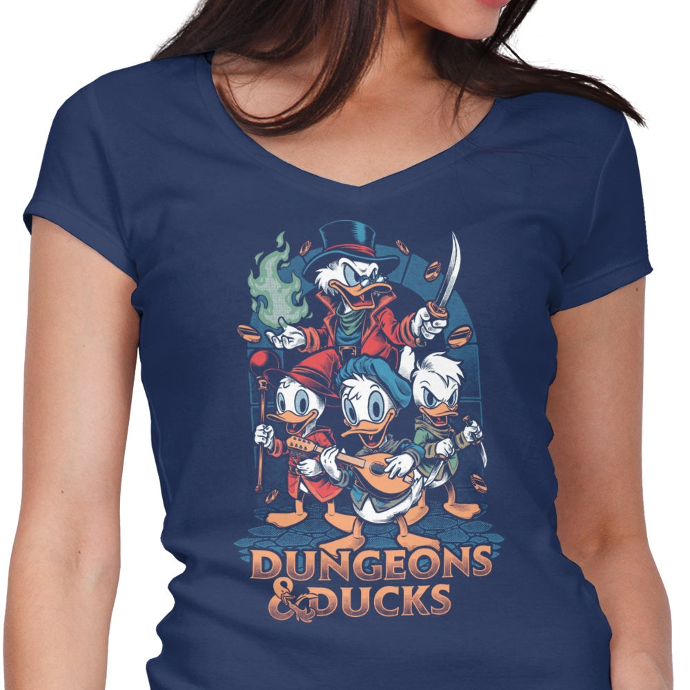 Dungeons and Ducks - Women's V-Neck