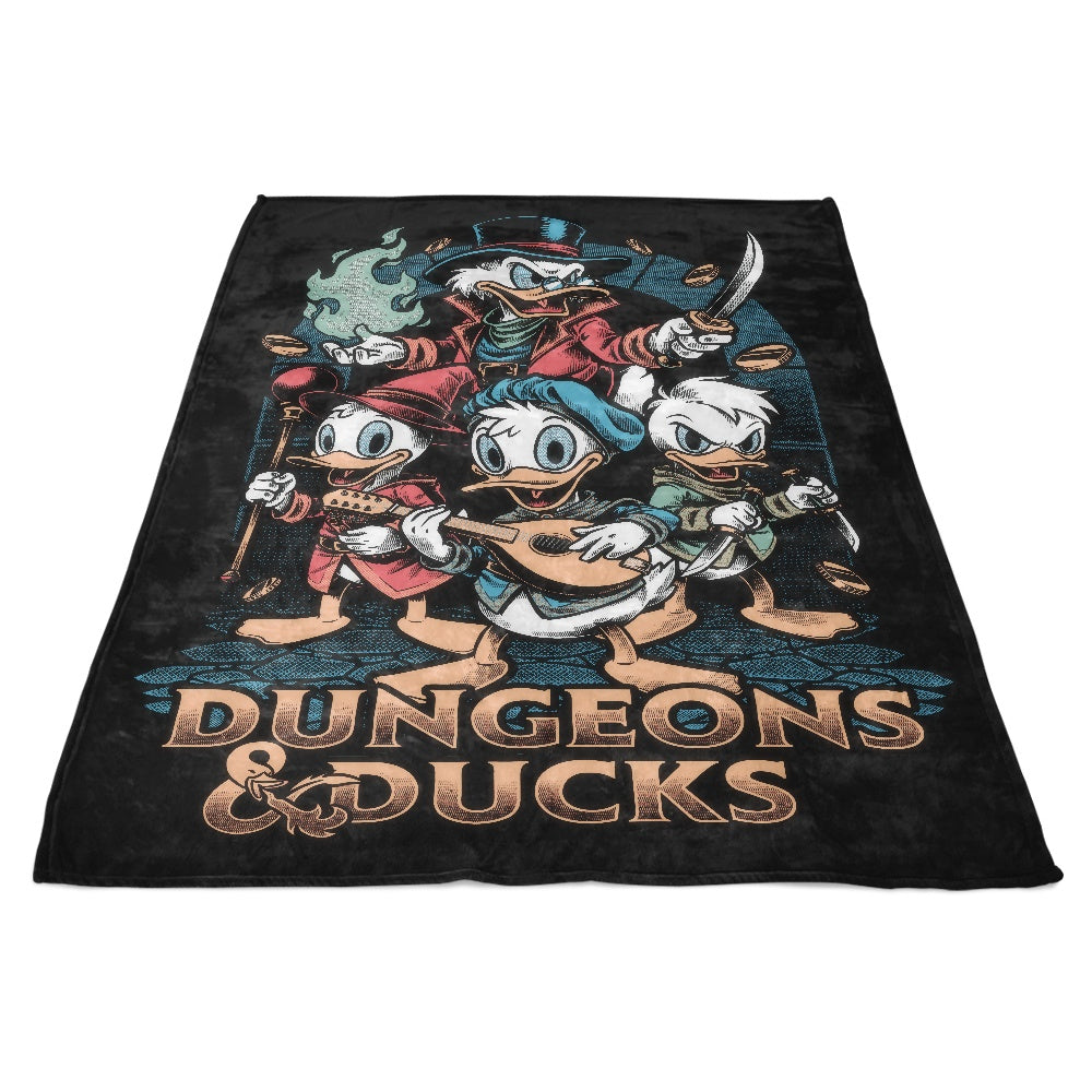 Dungeons and Ducks - Fleece Blanket
