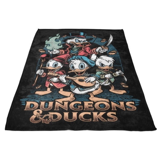 Dungeons and Ducks - Fleece Blanket