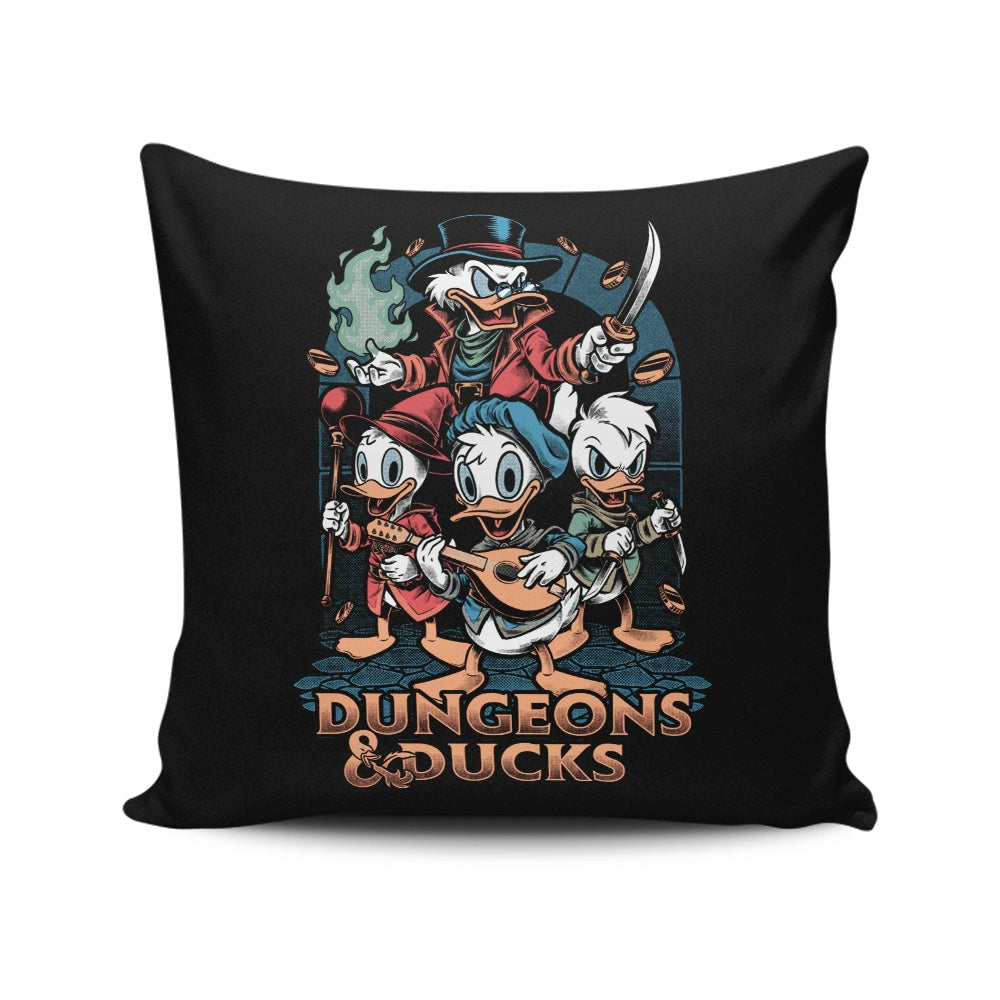 Dungeons and Ducks - Throw Pillow