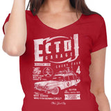 Ecto-1 Garage - Women's V-Neck