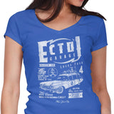 Ecto-1 Garage - Women's V-Neck