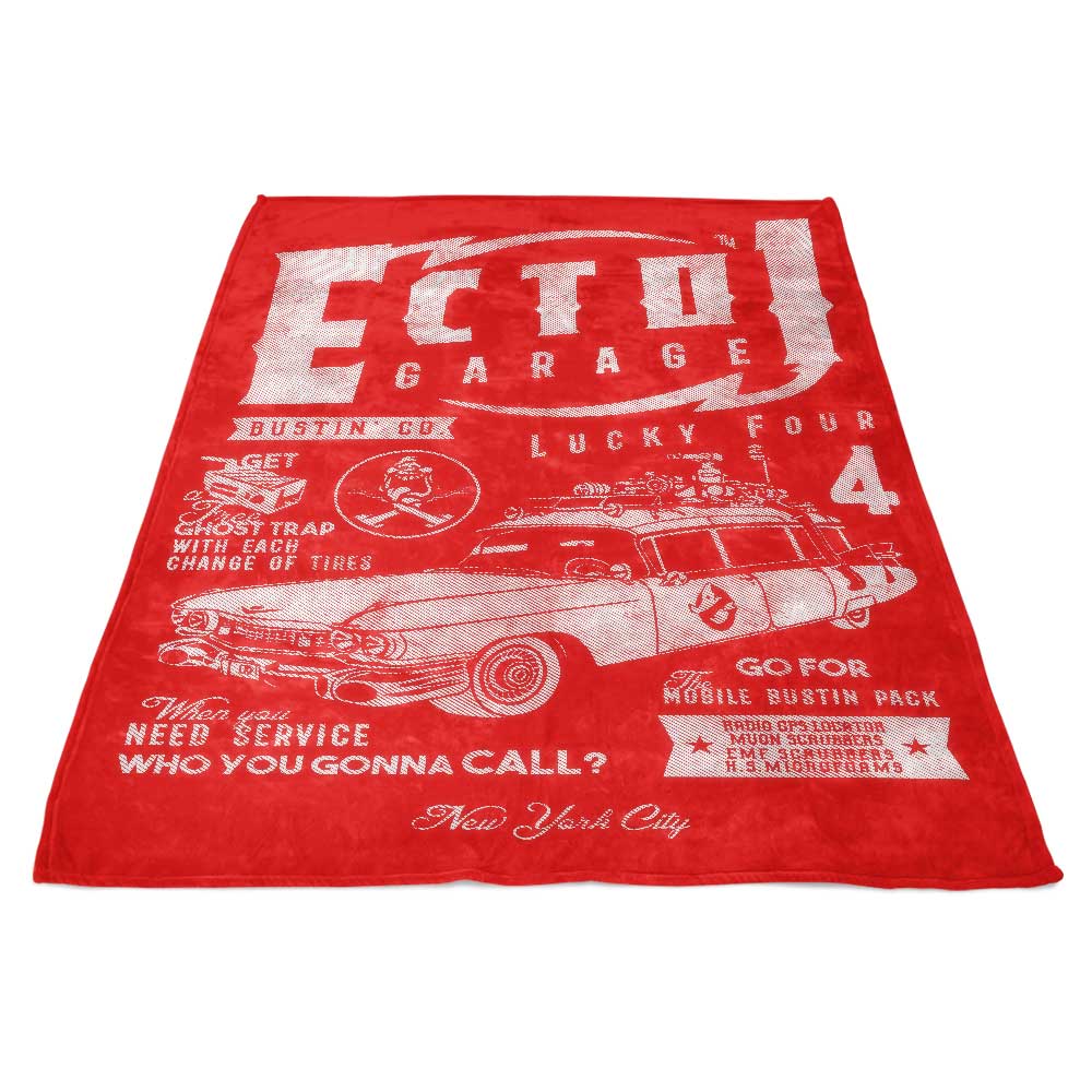 Ecto-1 Garage - Fleece Blanket