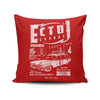 Ecto-1 Garage - Throw Pillow