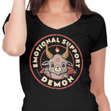 Emotional Support Demon - Women's V-Neck