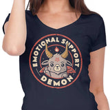 Emotional Support Demon - Women's V-Neck