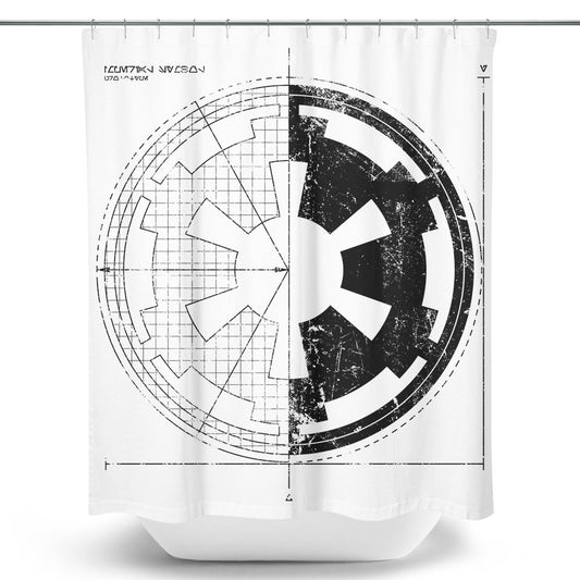Empire Blueprint (Alt) - Shower Curtain