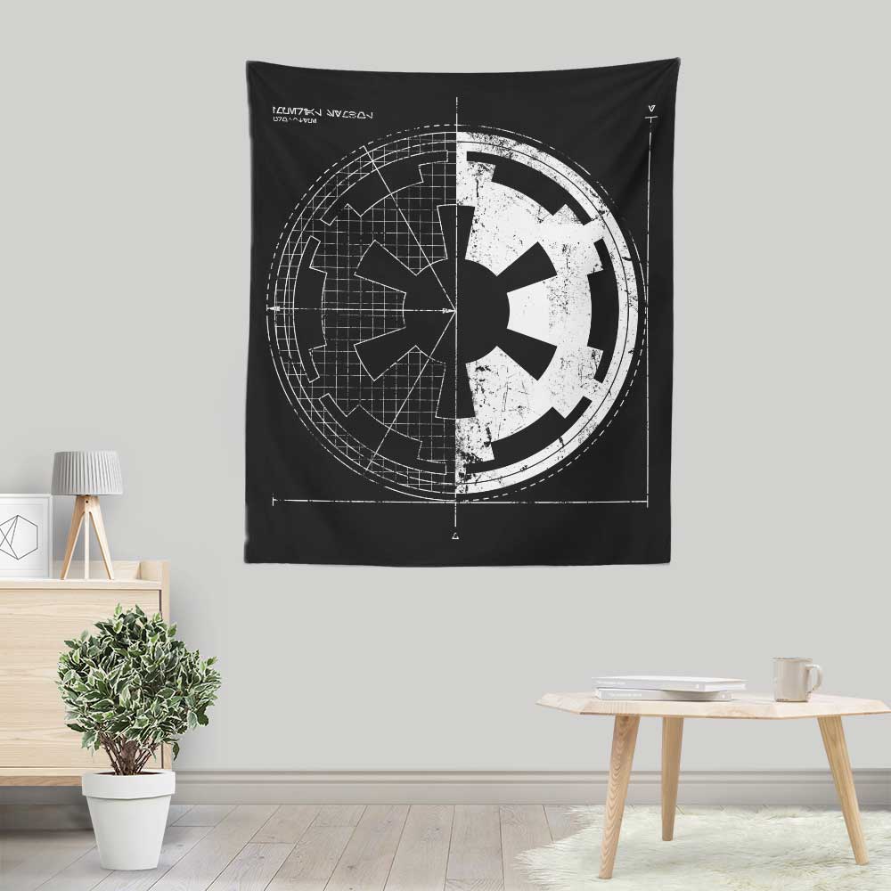 Empire Blueprint - Wall Tapestry
