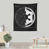 Empire Blueprint - Wall Tapestry