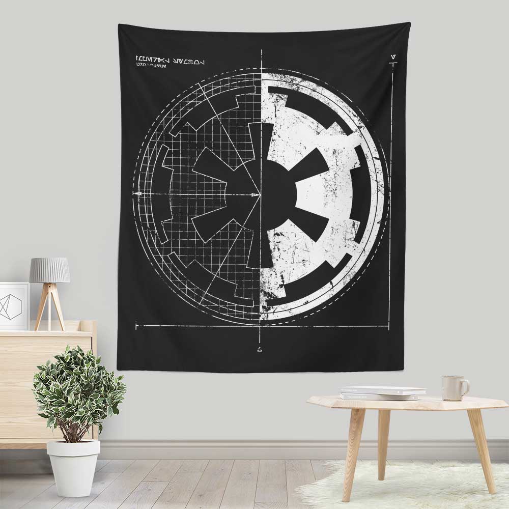 Empire Blueprint - Wall Tapestry