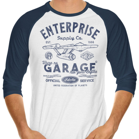 Enterprise Garage - 3/4 Sleeve Raglan T-Shirt