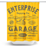 Enterprise Garage - Shower Curtain