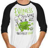 Evilness Level - 3/4 Sleeve Raglan T-Shirt