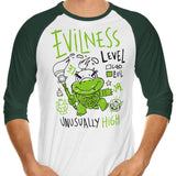 Evilness Level - 3/4 Sleeve Raglan T-Shirt