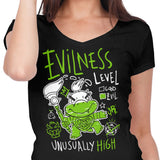 Evilness Level - Women's V-Neck