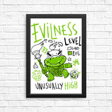 Evilness Level - Posters & Prints