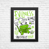 Evilness Level - Posters & Prints