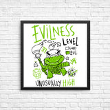Evilness Level - Posters & Prints