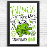 Evilness Level - Posters & Prints