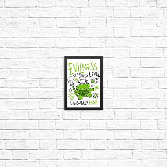Evilness Level - Posters & Prints