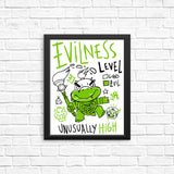 Evilness Level - Posters & Prints